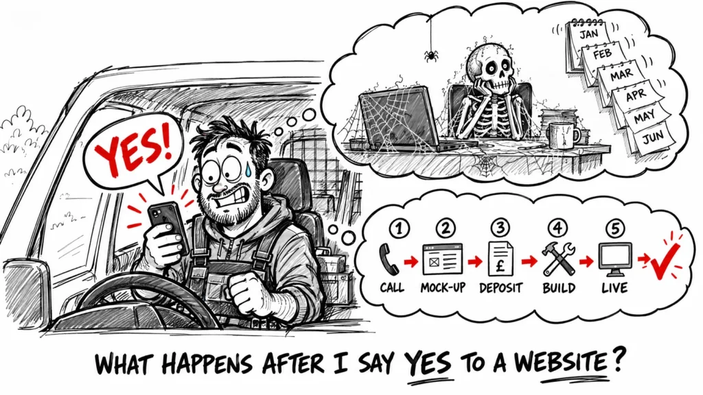 What happens after I say yes to a website?