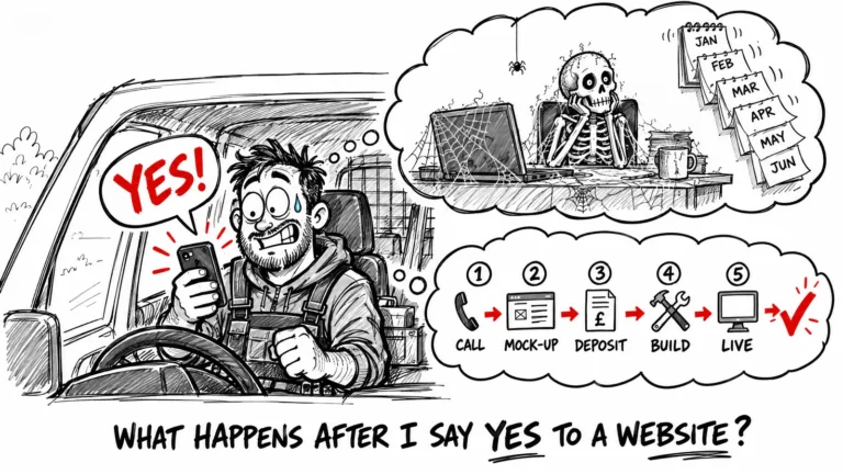 What happens after I say yes to a website?