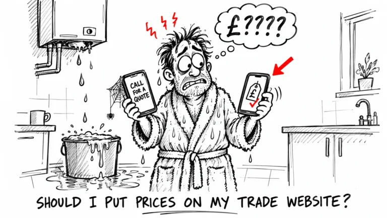 Should I put prices on my trade website?